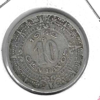 Monedas - America - Mexico - 432 - 1942 - 10 ct - Click en la imagen para cerrar