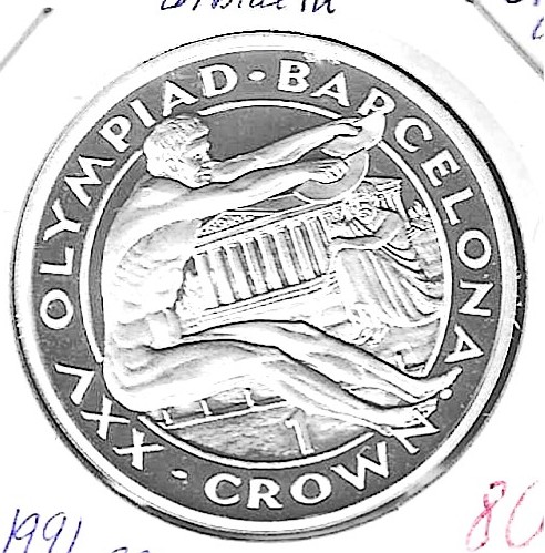 Monedas - Europa - Gibraltar - 72a - 1991 - crown - plata - Click en la imagen para cerrar