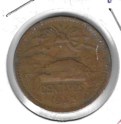 Monedas - America - Mexico - 439 - 1943 - 20 ct - Click en la imagen para cerrar