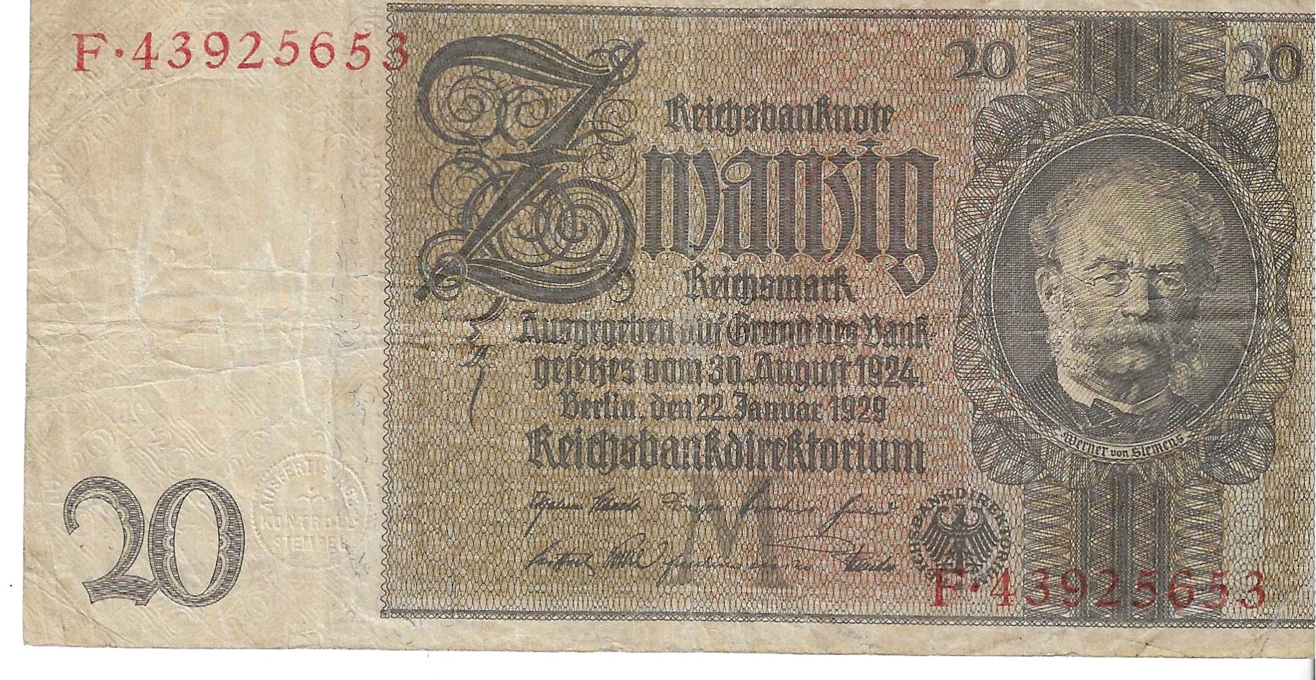 纸币 - 欧洲 - 德国 - 181 - MBC- - 1929 - 50 marcos - Num.ref: F43925653