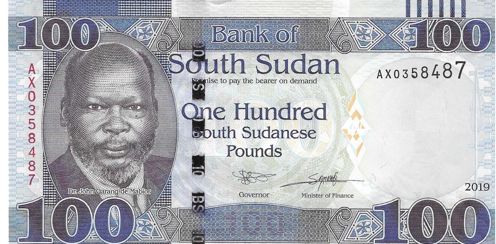 Billetes - Africa - Sudan del Sur - 15 - SC - 2019 - 100 pounds - Num.ref: AX0358487