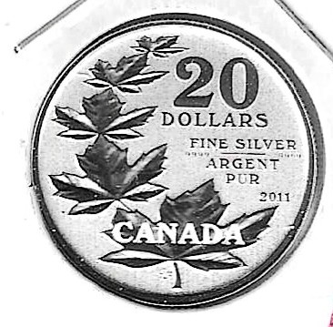 Monedas - America - Canada - 1062 - 2011 - 20 dolares - plata - Click en la imagen para cerrar