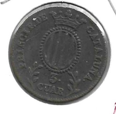 Monedas - EspaÃ±a - Isabel II (1833 - 1868) - 144 - 1837 - 3 quarts - Barcelona - Click en la imagen para cerrar