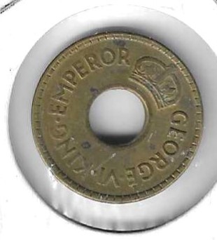 Monedas - Oceania - Islas Fiji - 14A - 1943 - 1/2 penny - Click en la imagen para cerrar
