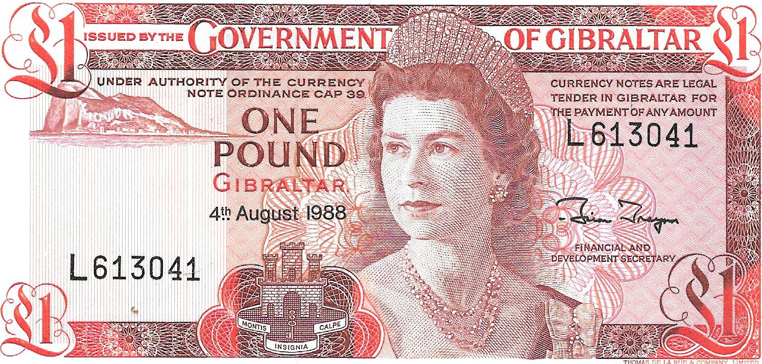 Billetes - Europa - Gibraltar - 20e - sc - 1988 - pound - Num.ref: L613041