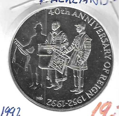 Monedas - America - Falkland (Islas Malvinas) - 34 - 1992 - 50 pence - Click en la imagen para cerrar