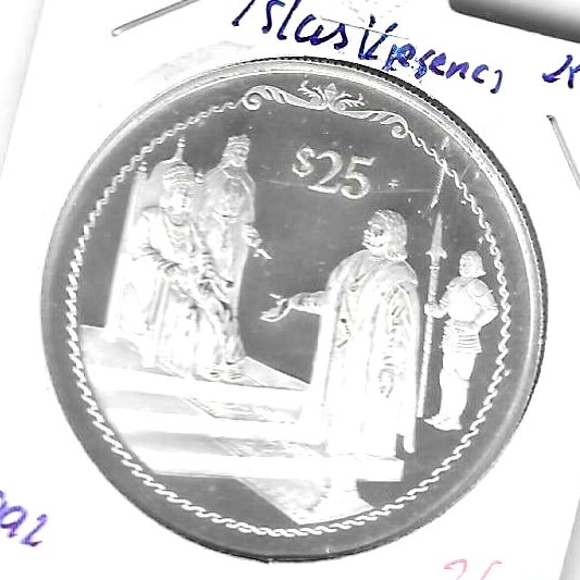 Monedas - America - Islas Virgenes - 124 - 1992 - 25 dolares- plata - PROOF - Click en la imagen para cerrar