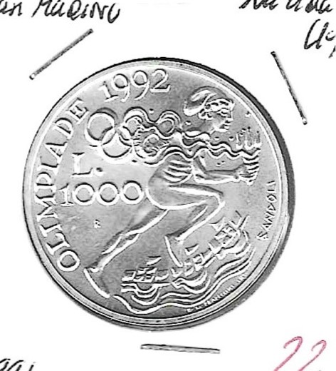Monedas - Europa - San marino - 272 - 1992 - 1000 liras - plata - Click en la imagen para cerrar