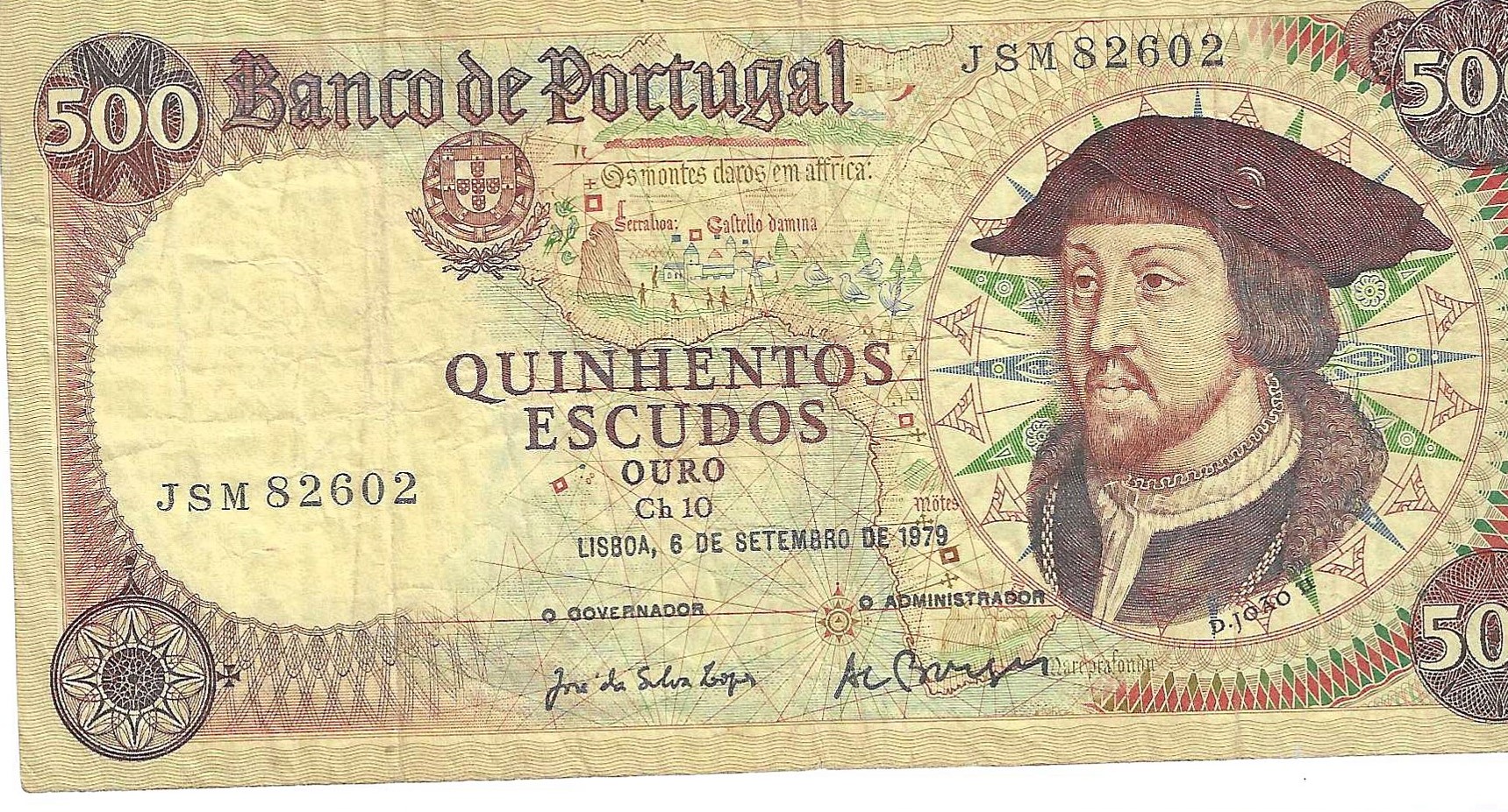 Banknotes - Europe - Portugal - 170 - MBC - 1979 - 500 escudos - Num.ref: JSM82602