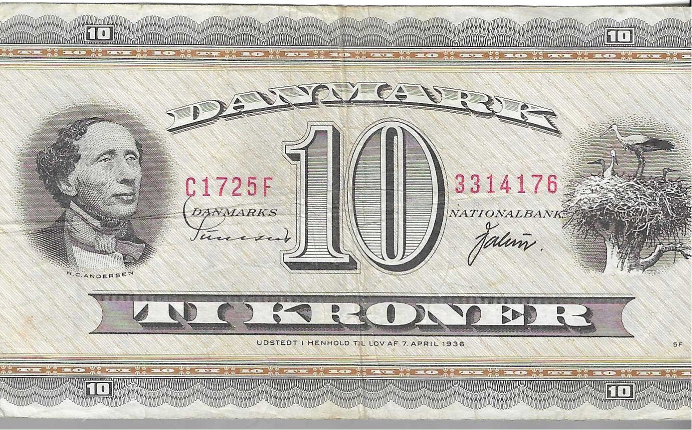Billetes - Europa - Dinamarca - 44 - MBC - 10 coronas - Num.ref: C1725F