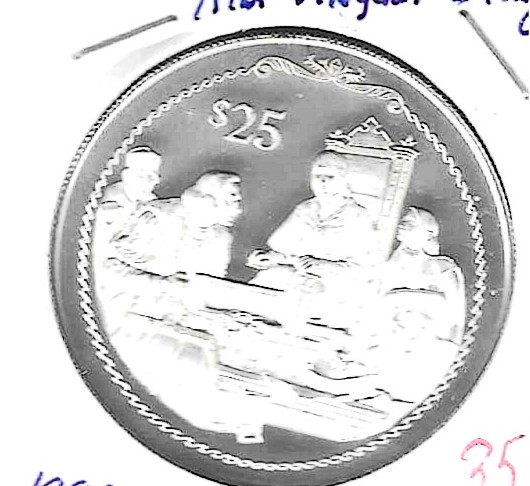 Monedas - America - Islas VÃ­rgenes - 106 - 1992 - 25 dolares - plata - PROOF - Click en la imagen para cerrar