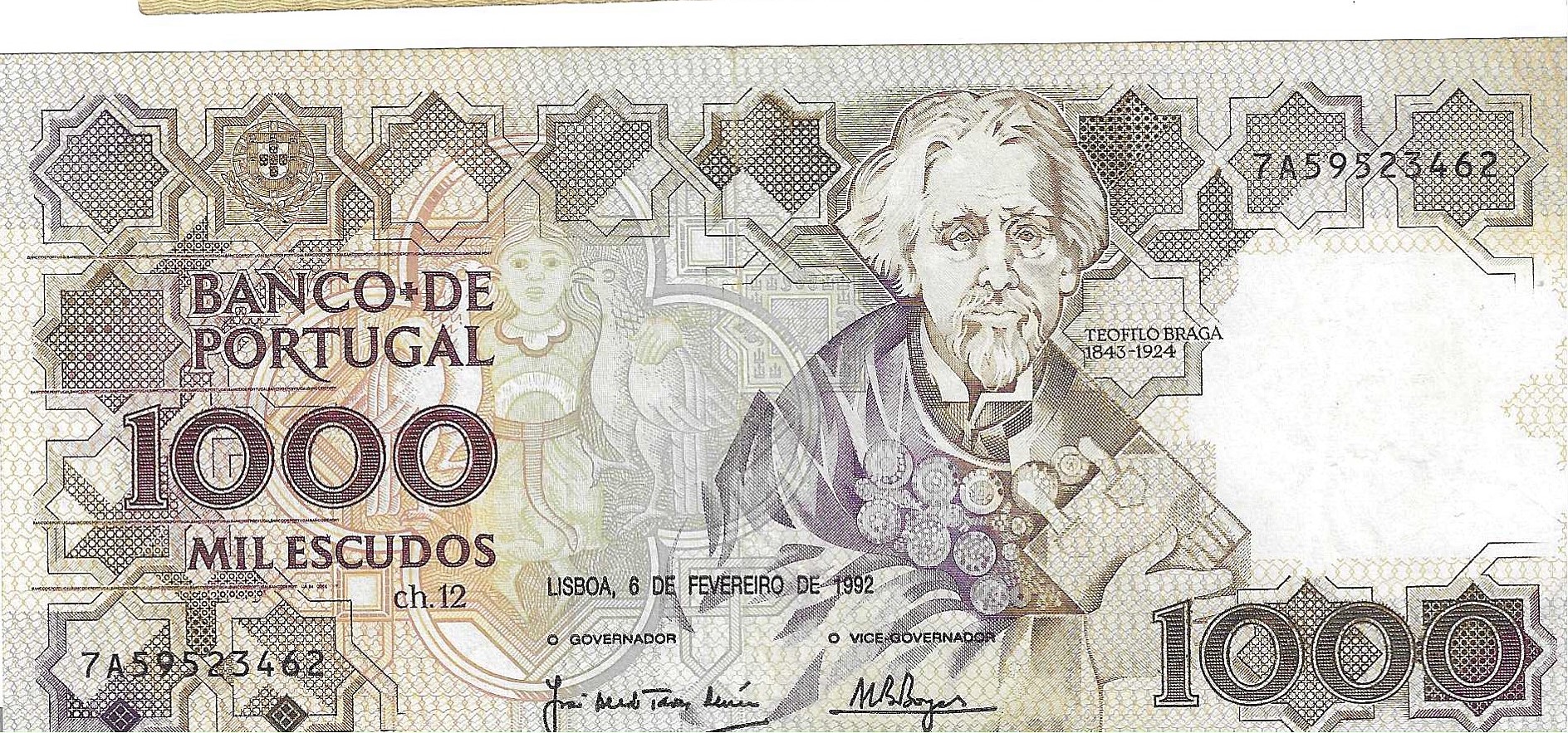 Banknotes - Europe - Portugal - 181i - MBC - 1992 - 1000 escudos - Num.ref: 7A59523462