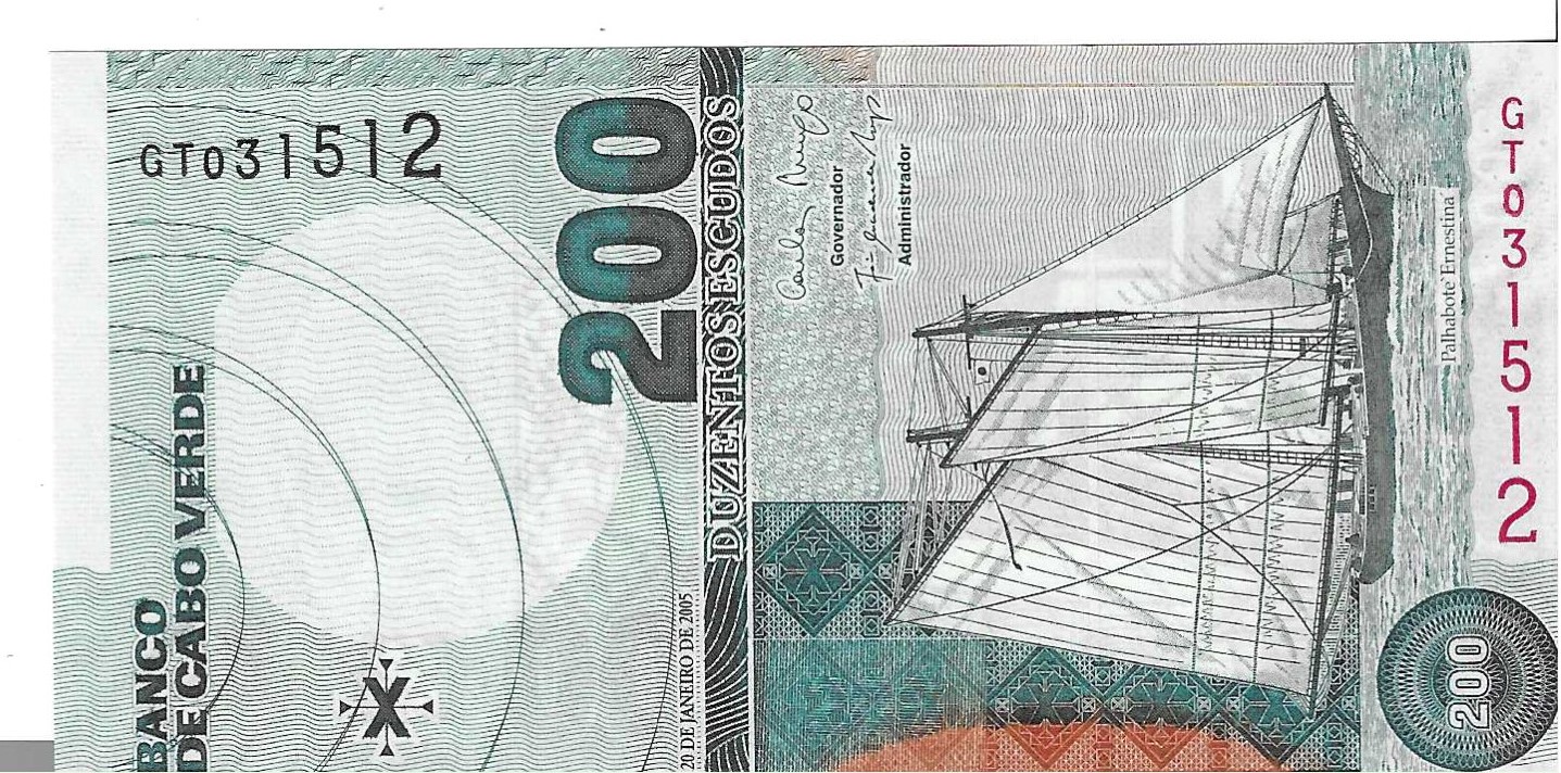 Billetes - Africa - Cabo Verde - 68 - SC - 2005 - 200 escudos - Num.ref: GT031512