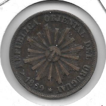 Monedas - America - Uruguay - 11 - 1869H - ctm - Click en la imagen para cerrar