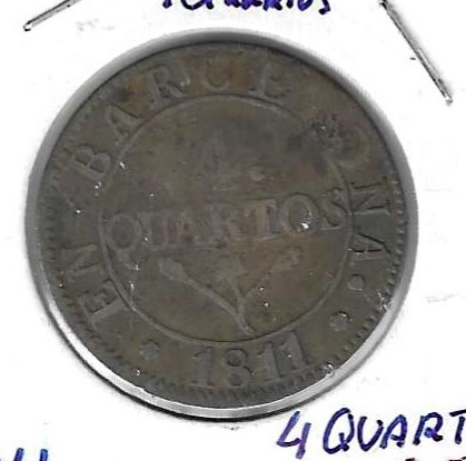 Monedas - EspaÃ±a - Jose NapoleÃ³n (1808 - 1814) - 17 - 1811 - 4 quartos - Ocupacion Napoleonica catalunya - Click en la imagen para cerrar