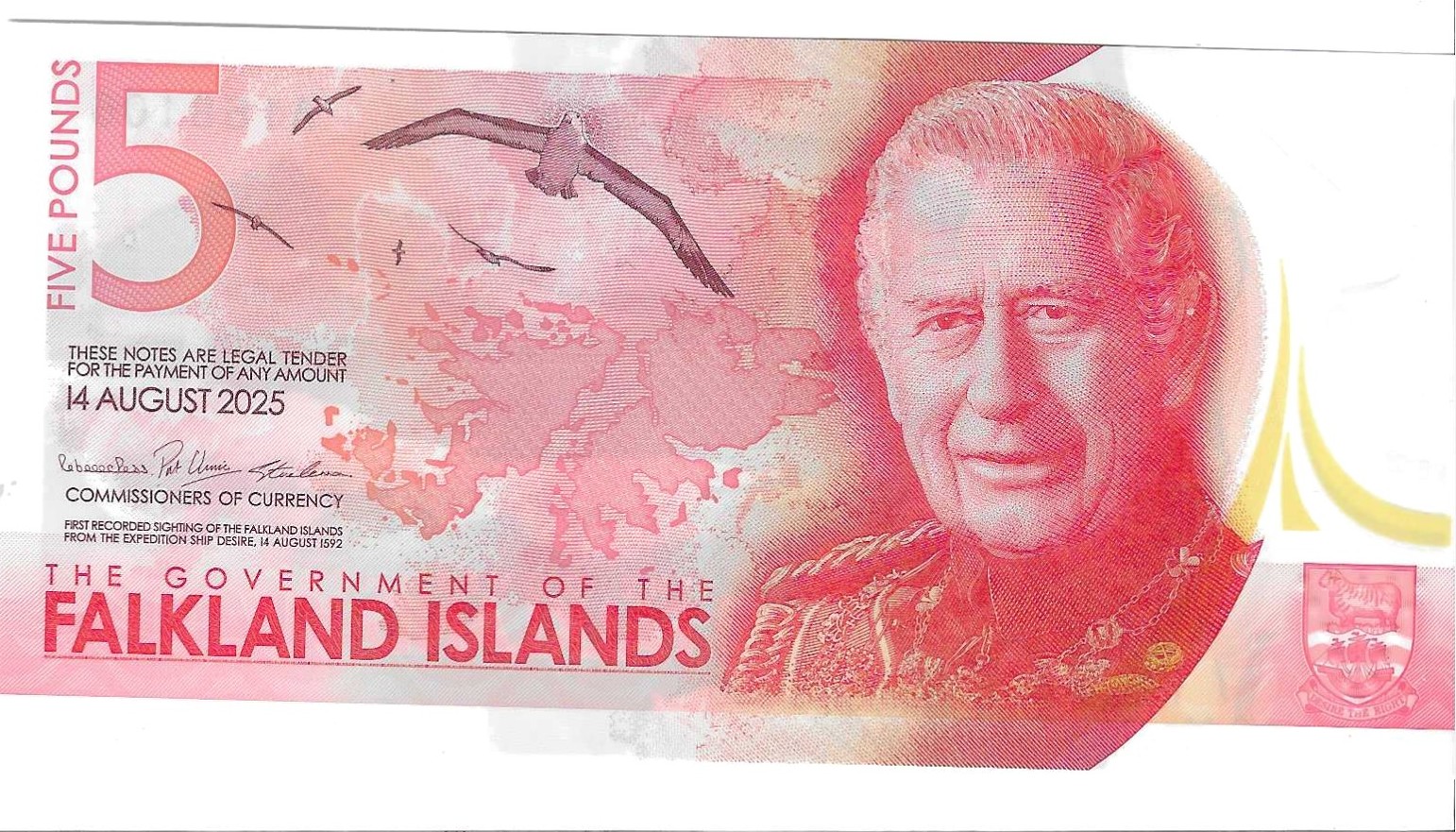 Billetes - America - Islas Malvinas - 20 - SC - 2025 - 5 pounds - Num.ref: A168106