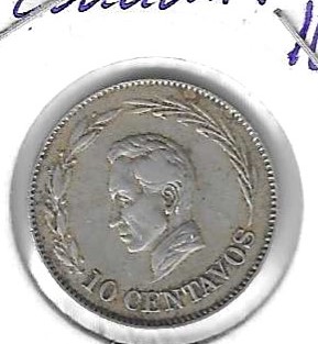 Monedas - America - Ecuador - - 1924 - 10 ctv - Click en la imagen para cerrar