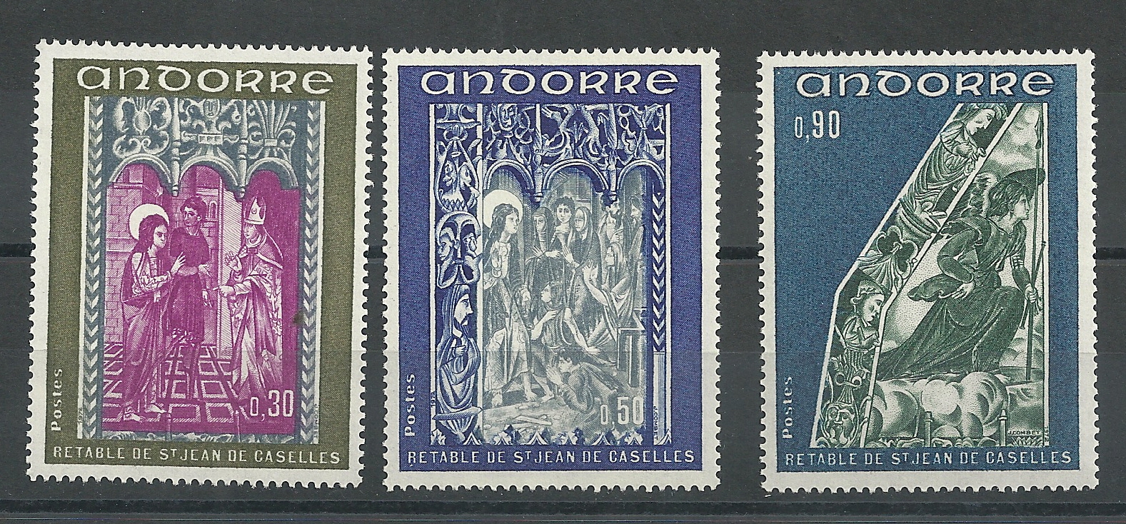 Andorra - French Post - Complete sets - ** - 1972 - 242/44