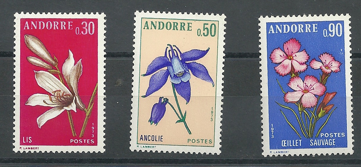 Andorra - Correo Francés - Series completas - ** - 1973 - 250/52