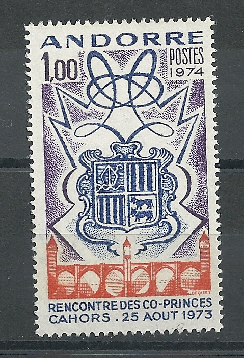 Andorra - French Post - Complete sets - ** - 1974 - 260