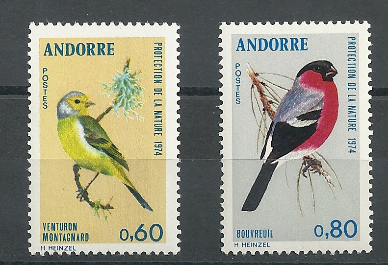 Andorra - French Post - Complete sets - ** - 1974 - 261/62