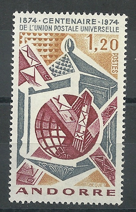 Andorra - French Post - Complete sets - ** - 1974 - 263