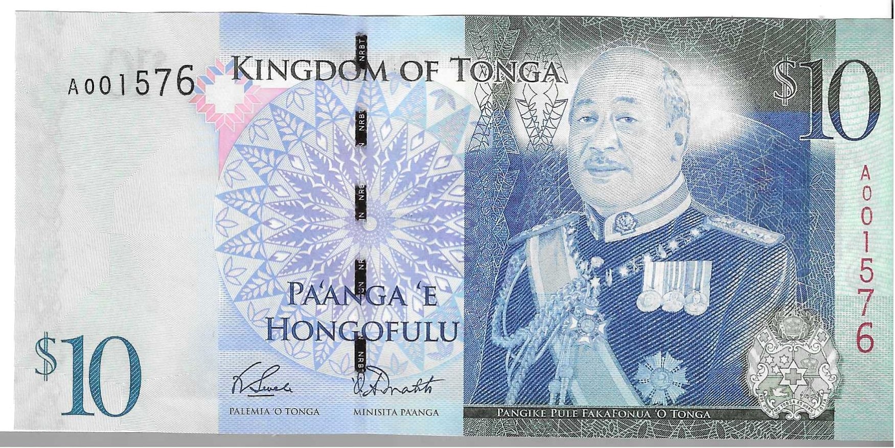 Billetes - Oceania - Tonga - 40 - SC - 10 dolares - Num.ref: A001576