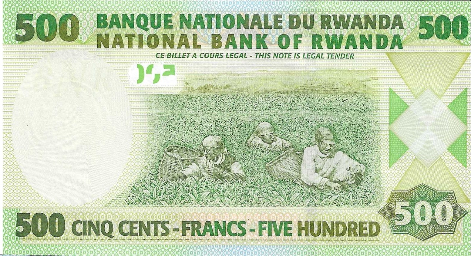 Billetes - Africa - Ruanda - 30 - SC - 2004 - 500 francos - Num.ref: AA2954708