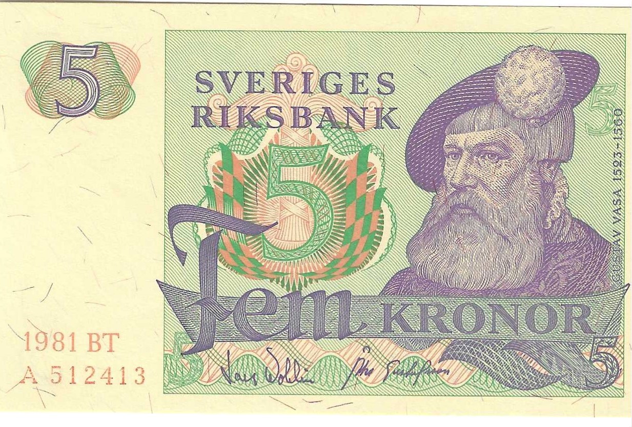Billetes - Europa - Suecia - 51D - SC - 1981 - 5 coronas - Num.ref: A512413