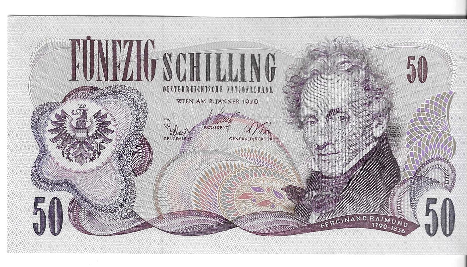 Billetes - Europa - Austria - 143 - SC - 1970 - 50 shilling - Num.ref: D771354A