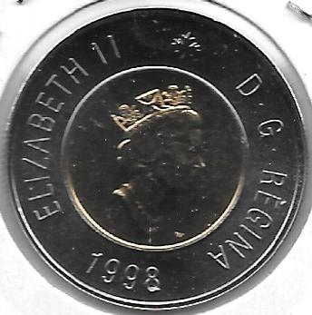 Monedas - America - Canada - 270 - 1998 - 2 Dolares - Click en la imagen para cerrar