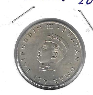 Monedas - Asia - Brunei - 7 - 1967 - 20 sen - Click en la imagen para cerrar