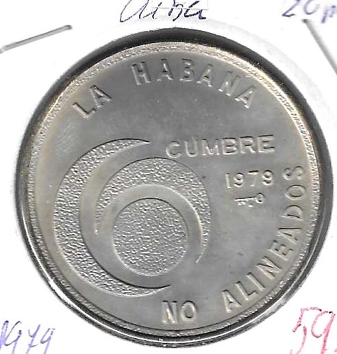 Monedas - America - Cuba - 44 - 1979 - 20 pesos - plata - Click en la imagen para cerrar