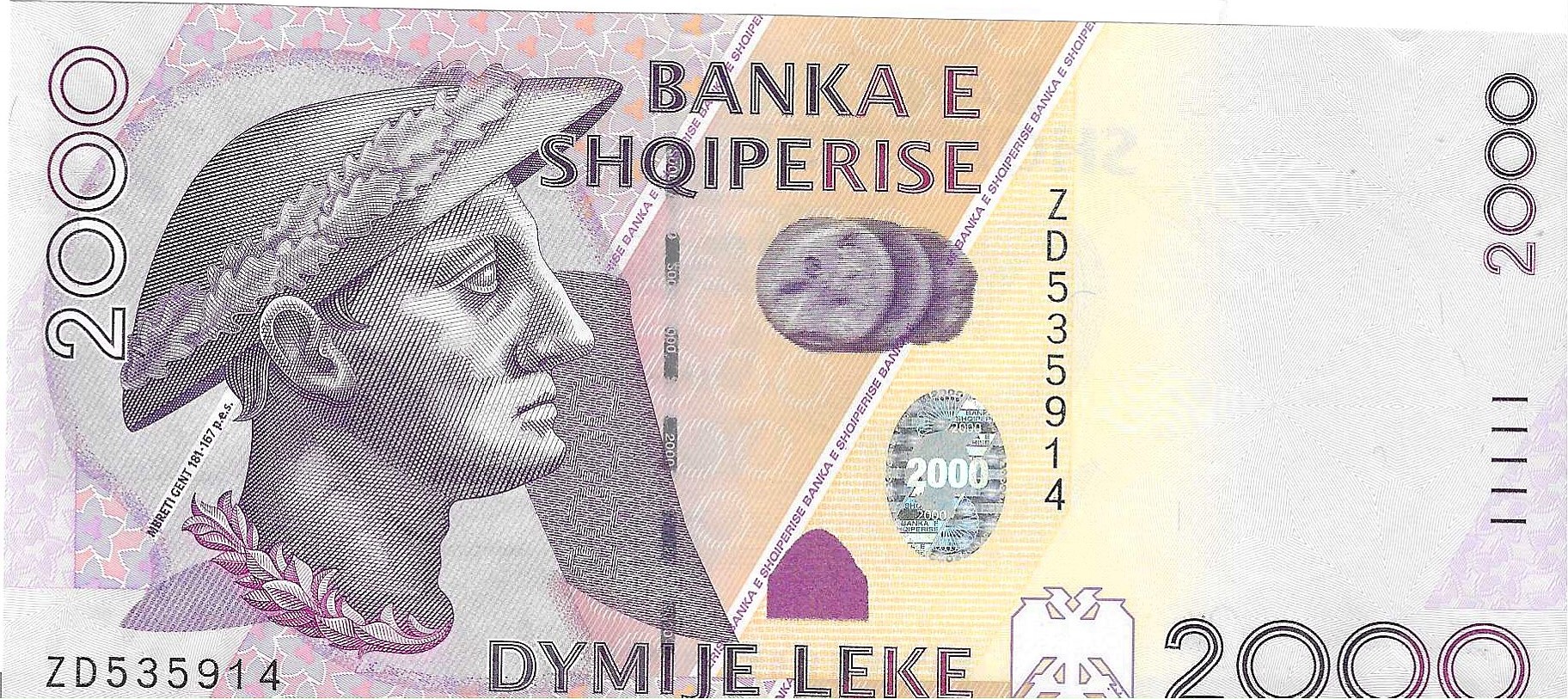 Billetes - Europa - Albania - 74a - SC - 2007 - 2000 leke - Num.ref: ZD535914