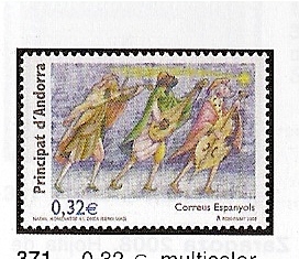 Sellos - Países - Andorra - Correo Español - Series completas - 2009 - 371 - ** - Click en la imagen para cerrar