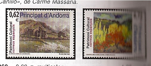 Sellos - Países - Andorra - Correo Español - Series completas - 2009 - 369/70 - ** - Click en la imagen para cerrar