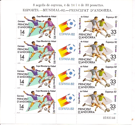 Andorra - Correo Español - Minipliegos - 001 - futbol - Click en la imagen para cerrar