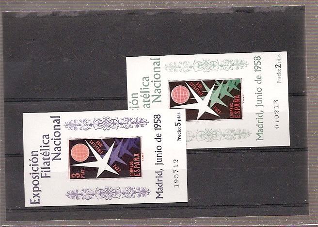 Sellos - Países - España - 2º Cent. (Series Completas) - Estado Español - 1958 - 1222/23 - ** - Click en la imagen para cerrar
