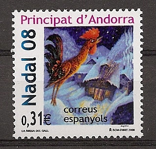 Sellos - Países - Andorra - Correo Español - Series completas - 2008 - 361 - ** - Click en la imagen para cerrar