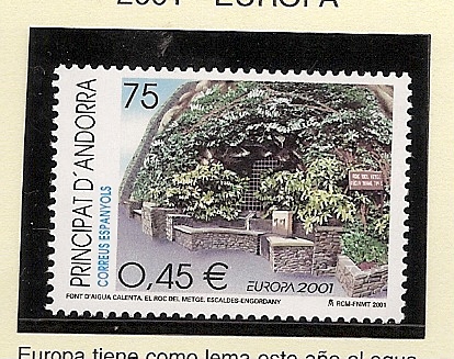 Sellos - Países - Andorra - Correo Español - Series completas - 2001 - 285 - ** - Click en la imagen para cerrar