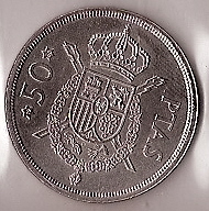 Monedas - España - Juan Carlos I (pesetas) - 1975 *80 - 050 pesetas - Click en la imagen para cerrar