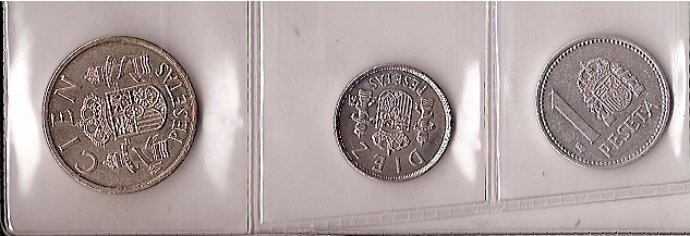 Monedas - España - Juan Carlos I (pesetas) - 1985 - Año completo - Click en la imagen para cerrar