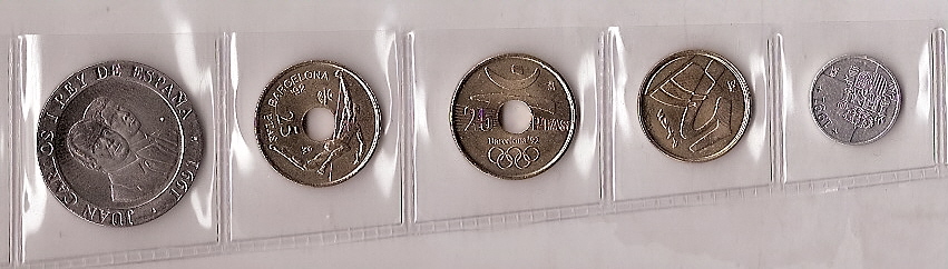 Münzen - Spanien - Juan Carlos I (Peseten) - 1991 - Komplettes Jahr