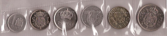 Monedas - España - Juan Carlos I (pesetas) - 1982 - Año completo - Click en la imagen para cerrar