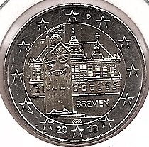 2€ - Alemania - SC - Año 2010 - Bremen - 5 monedas - 5 cecas - Click en la imagen para cerrar
