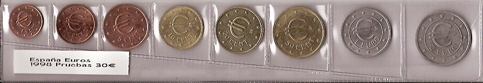 Collection in strips - Spain - sc - Year 1998 - 8 coins