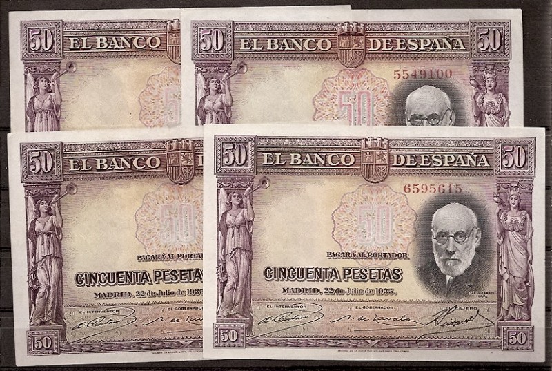 II República (1931 - 1939) - Banco de España - 383 - MBC - Year 1935 - 50 ptas