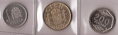 Monedas - España - Juan Carlos I (pesetas) - 1986 - Año completo - Click en la imagen para cerrar