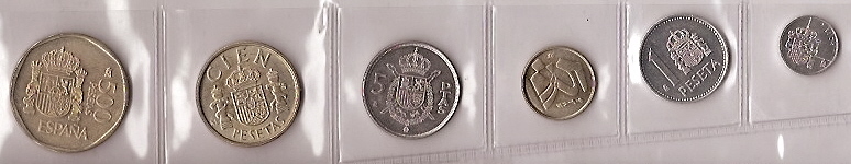 Monedas - España - Juan Carlos I (pesetas)  - 1989 - Año completo