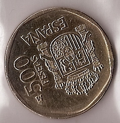 Monedas - España - Juan Carlos I (pesetas) - 1988 - 500 pesetas - Click en la imagen para cerrar